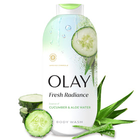Olay Fresh Radiance front bottle showing label and scent benefits