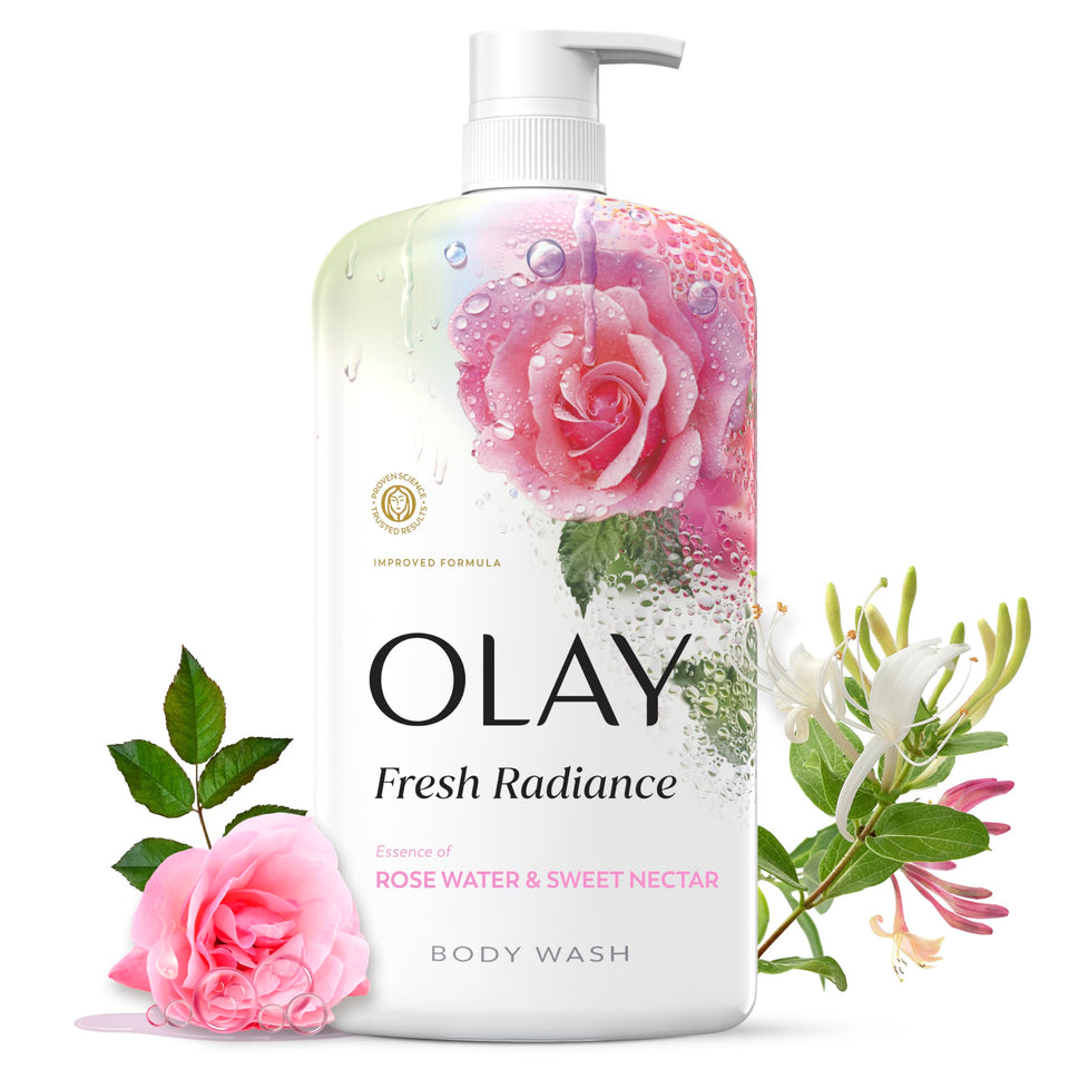 Olay Fresh Radiance front bottle view showing clean packaging and benefits