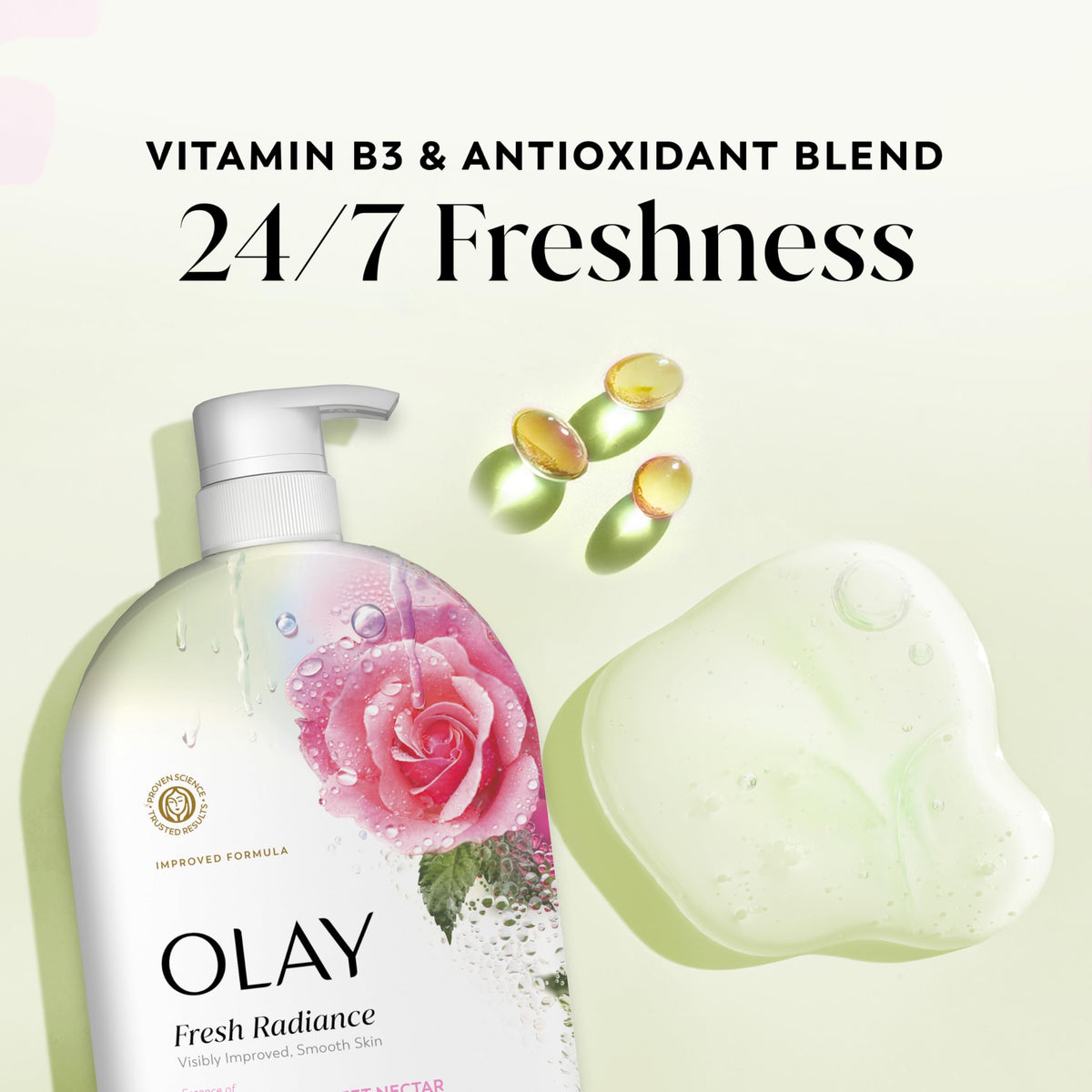 Olay creamy lather close-up demonstrating gentle rich foam