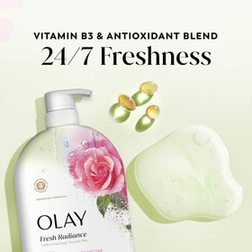 Olay creamy lather close-up demonstrating gentle rich foam