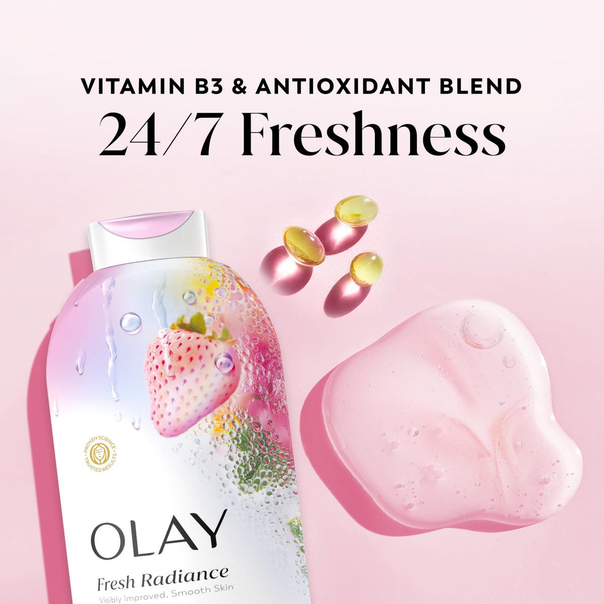 Creamy lather from Olay Fresh Radiance showing texture and rich foam
