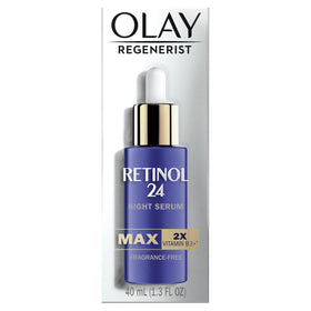 Olay bottle front view showing label and anti-aging benefit