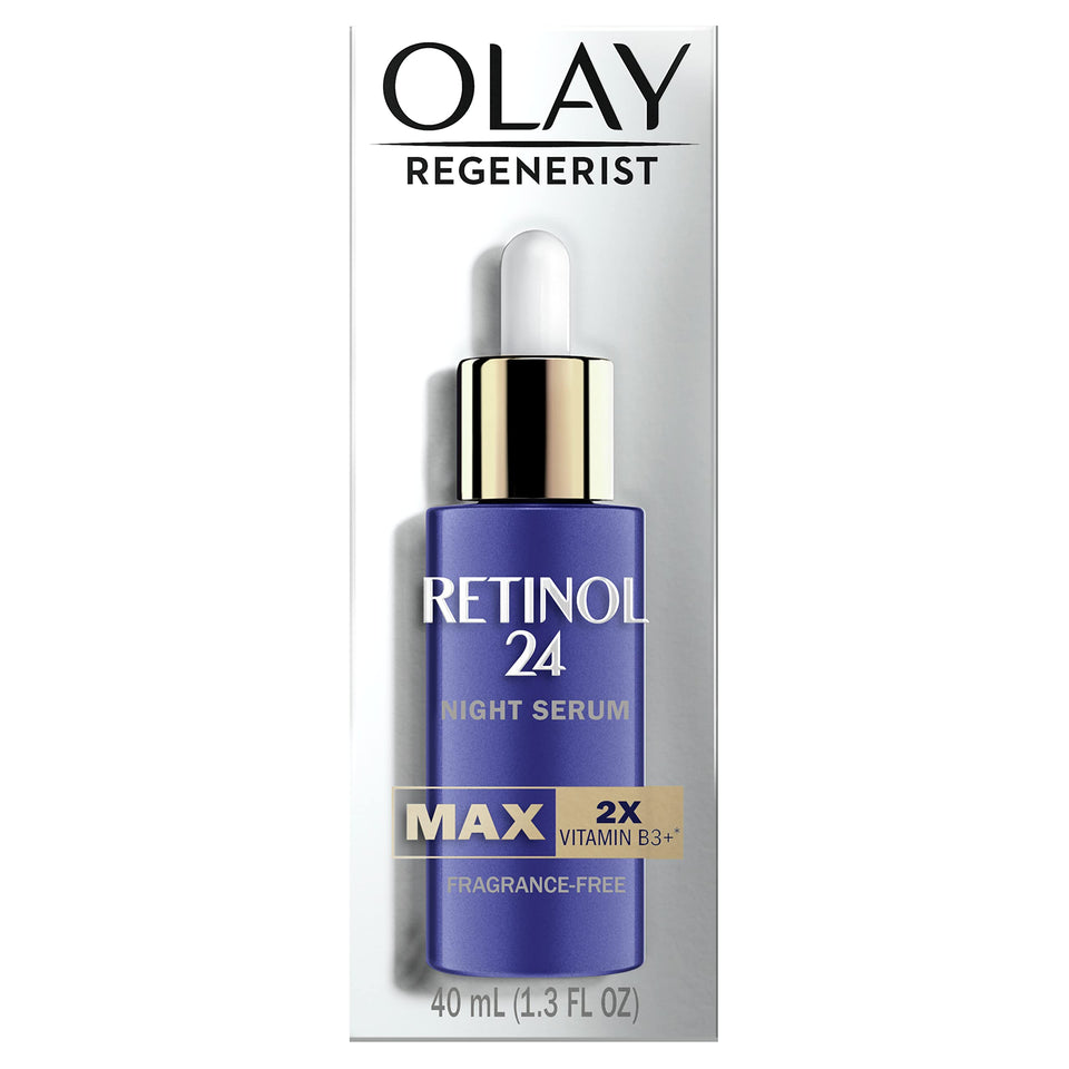 Olay bottle front view showing label and anti-aging benefit
