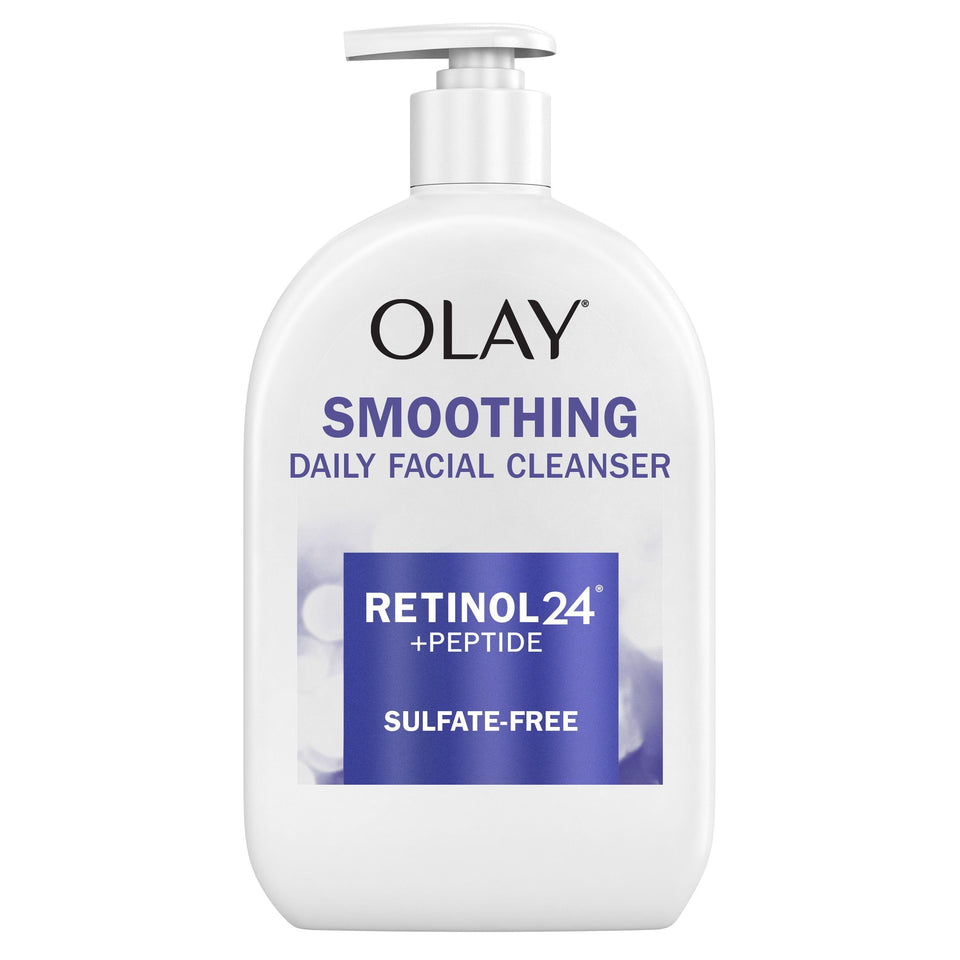 Olay front bottle showing product packaging and quick identification benefit
