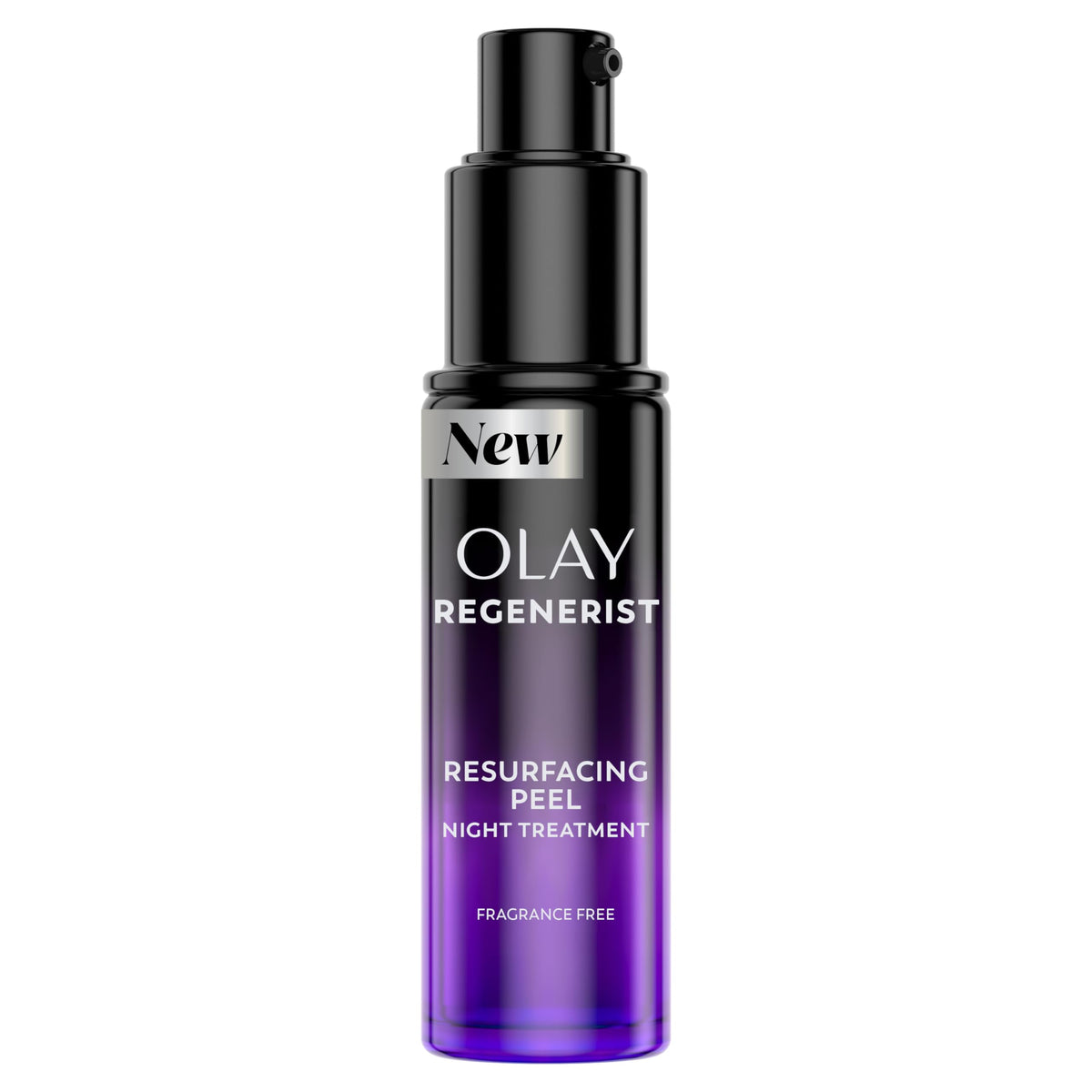 Olay front jar showing resurfacing peel for smooth skin