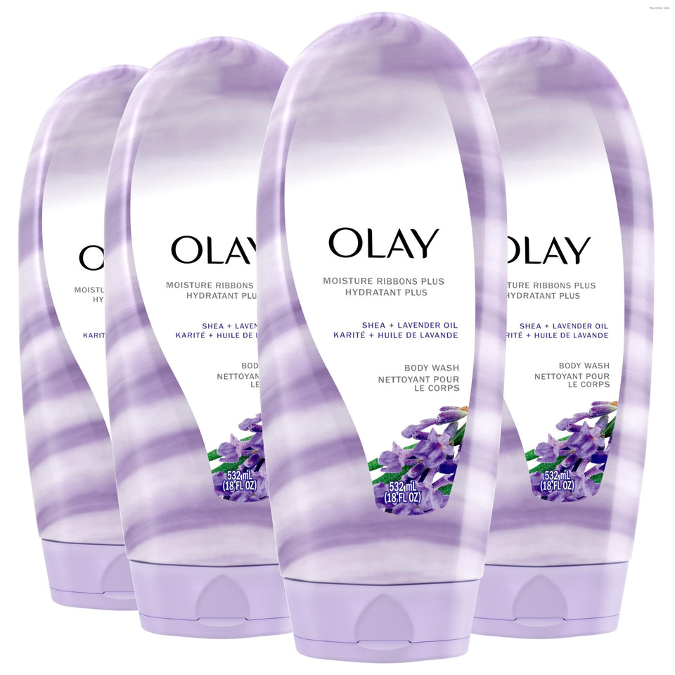 Olay front packaging 18oz showing product and scent for easy identification