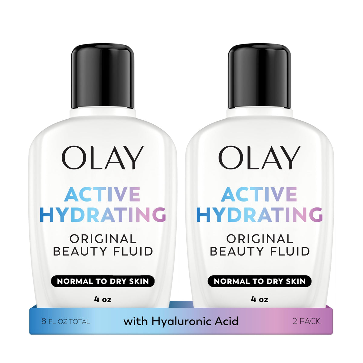 Olay front packaging 4oz bottle showing product clarity and daily hydration benefit