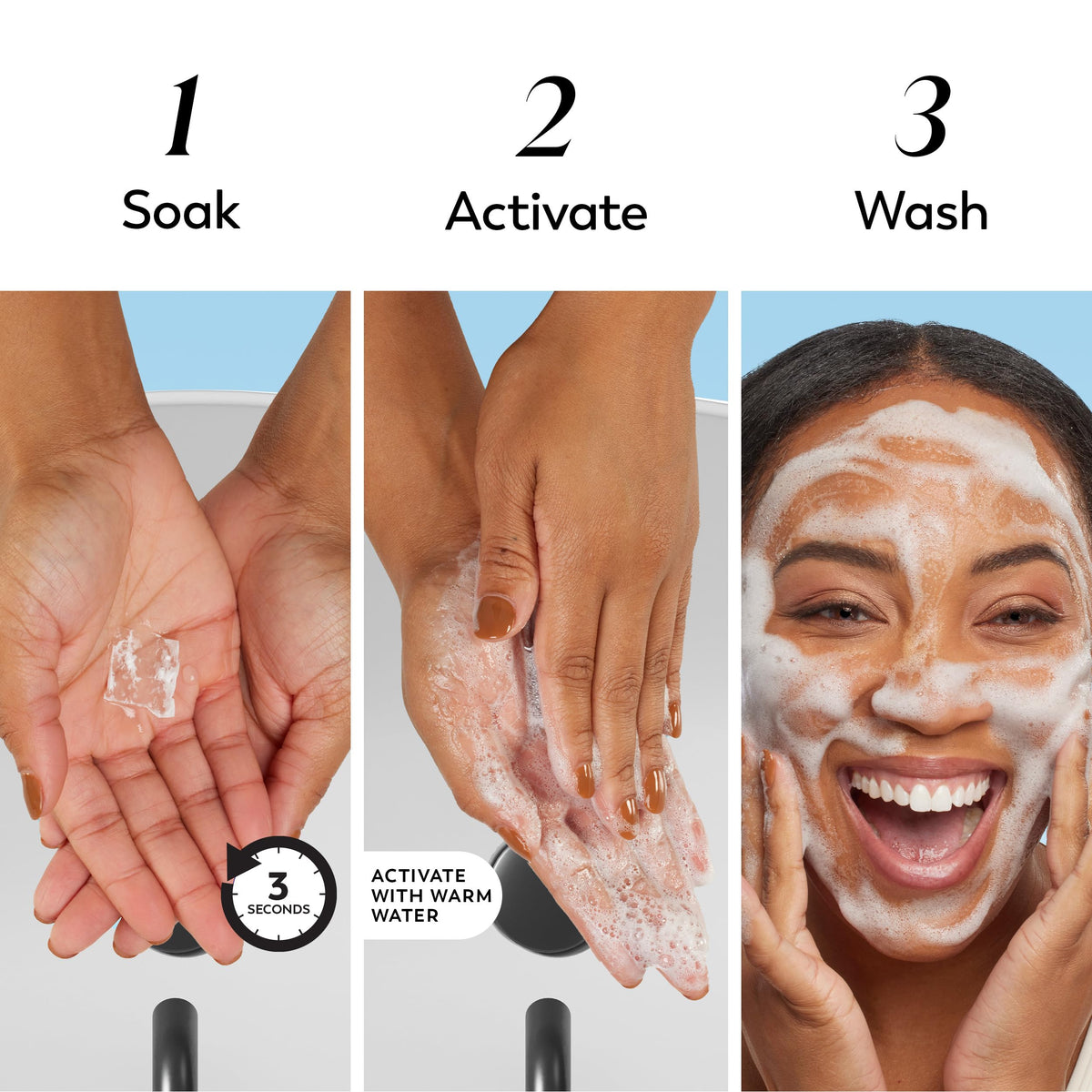 Olay pad texture detail highlighting gentle formula and mild ingredients