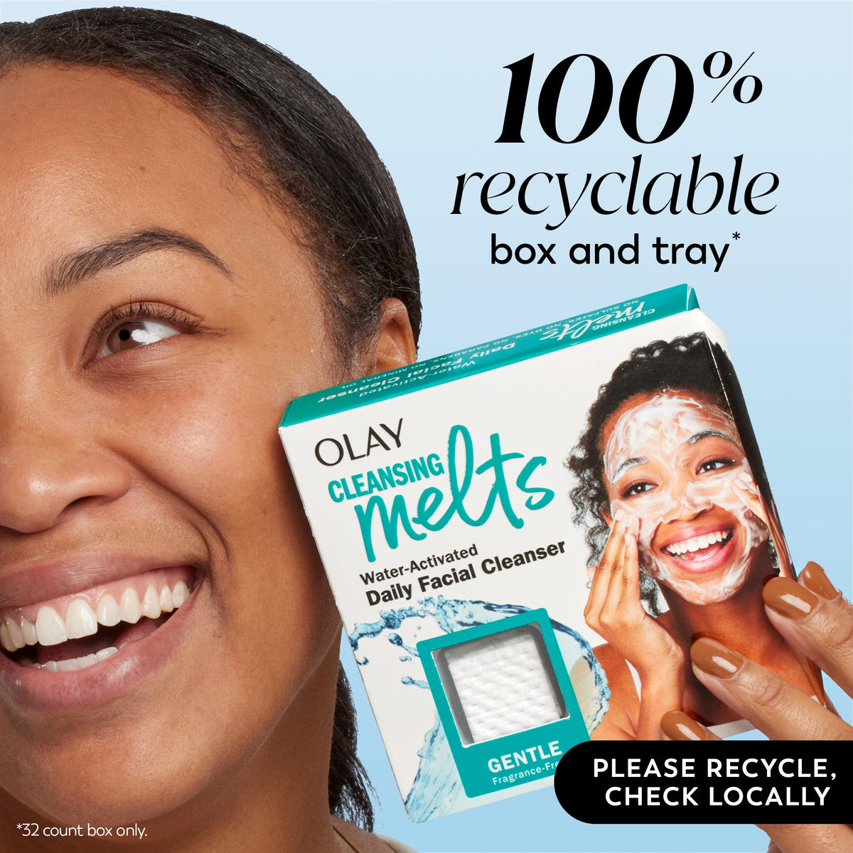 Olay melts packed in a travel bag showing TSA-friendly convenience