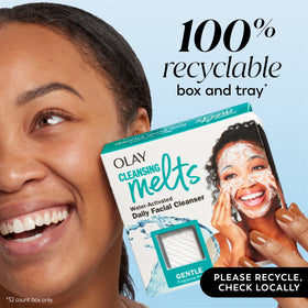 Olay melts packed in a travel bag showing TSA-friendly convenience