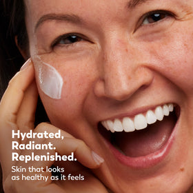 Olay hand application demonstrating quick absorption and immediate skin softness