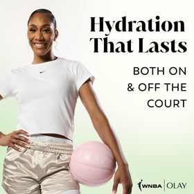 Olay in-shower use with lather illustrating gentle cleansing and hydration