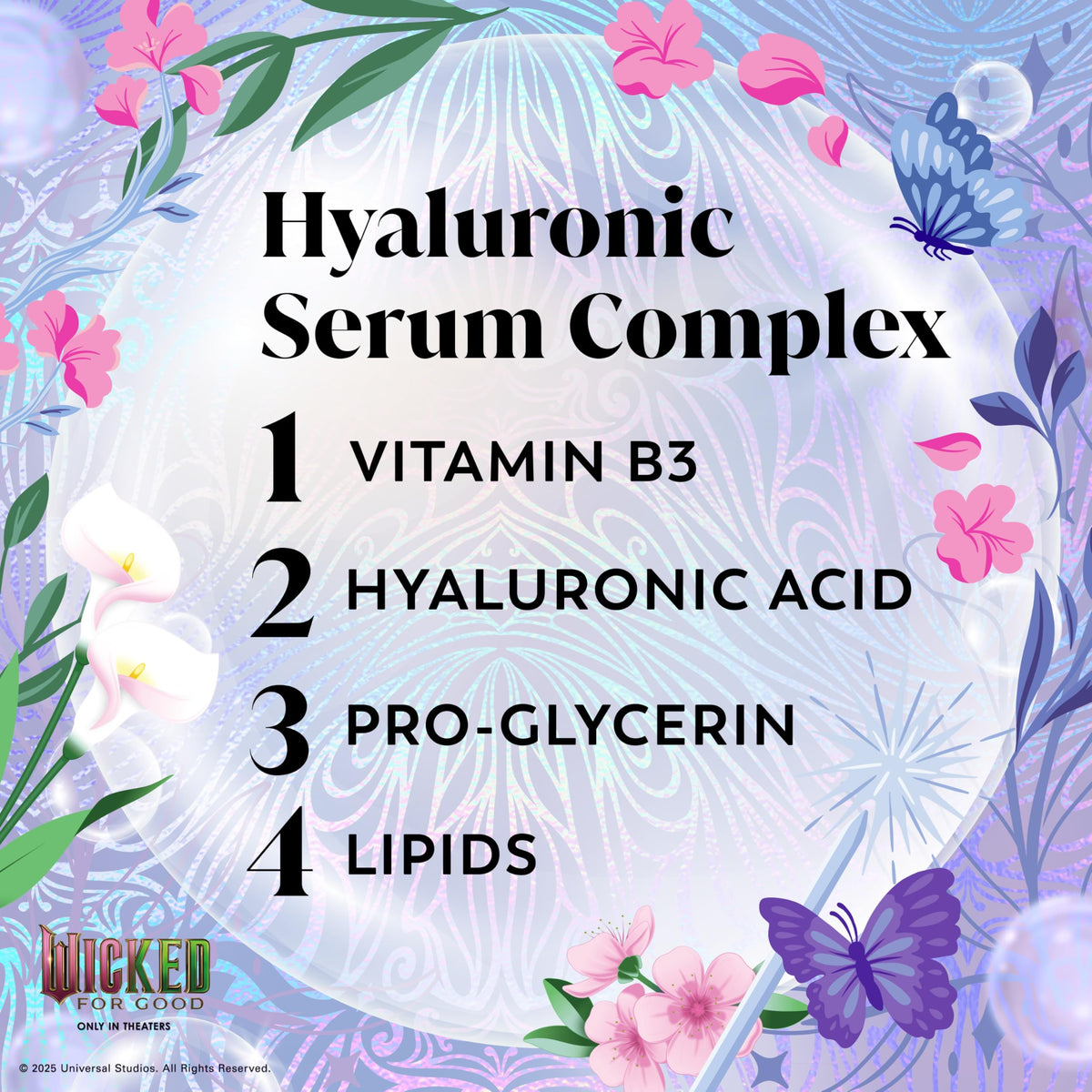 Olay hyaluronic ingredient visual highlighting moisture-attracting benefits for skin