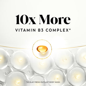 Olay label close-up showing active ingredients and clean formulation