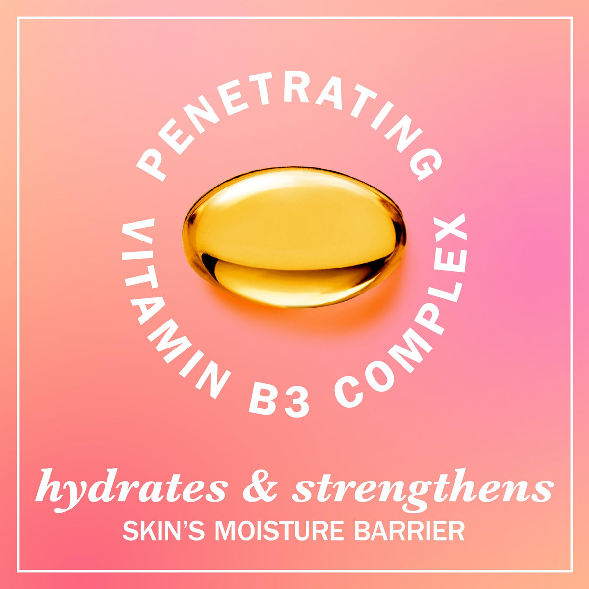 Olay ingredient label showing Vitamin B3 Complex for strengthened moisture barrier