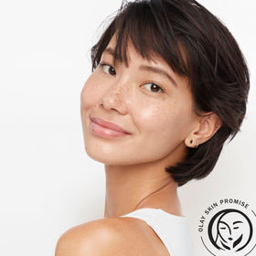 Olay ingredients label view showing aloe extract and soap-free formula