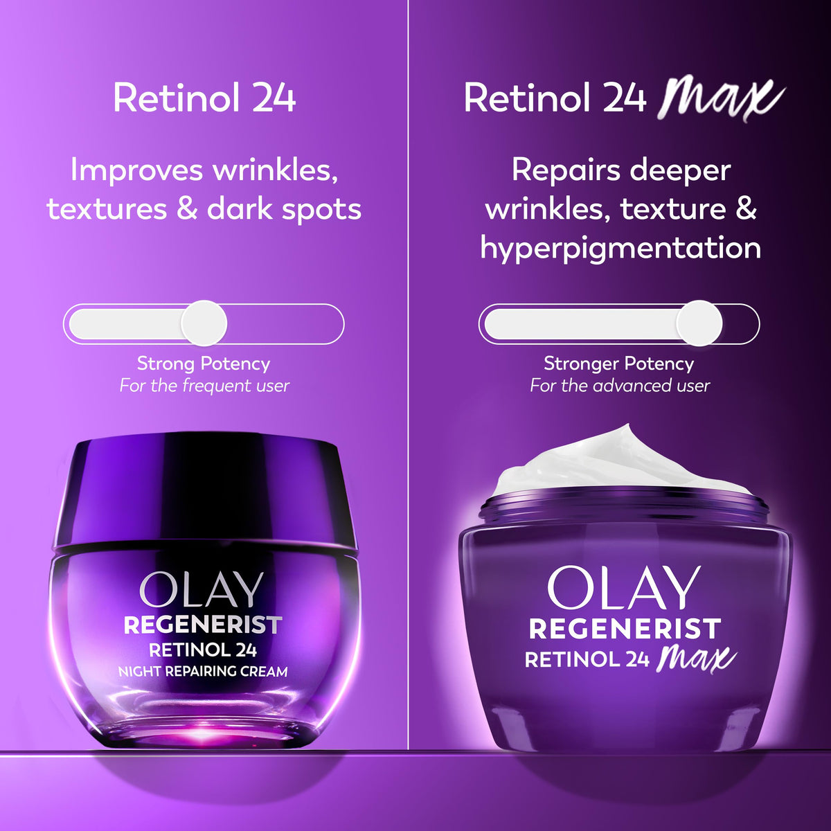Olay cream on fingertip ready to apply for overnight moisture