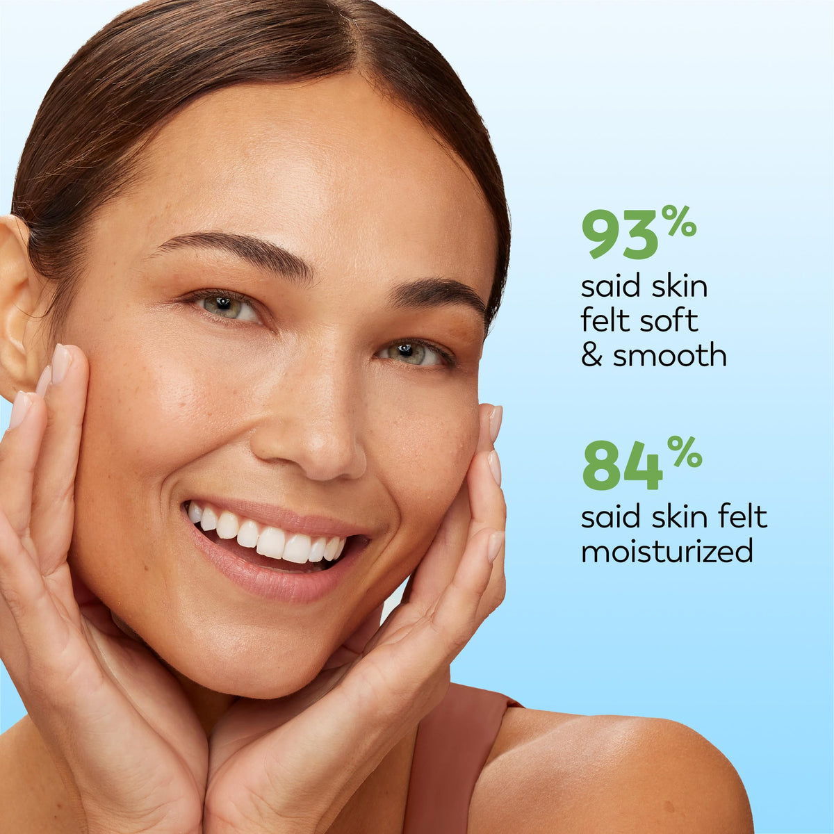 Olay product label closeup highlighting aloe formulation benefits