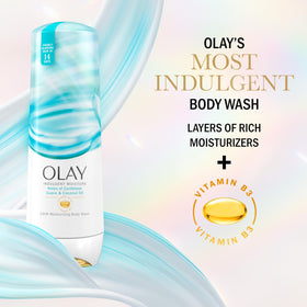 Olay label highlighting vitamin B3 complex and skin-nourishing benefit