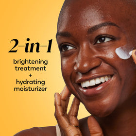 Woman with glowing skin after Olay moisturizer illustrating radiant results