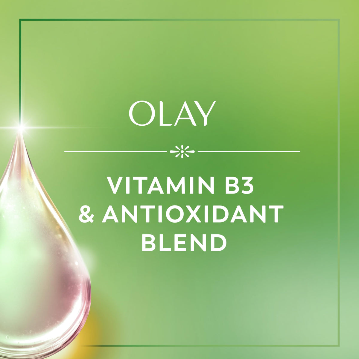 Olay bottle with water splash in studio conveying refreshing citrus shower experience
