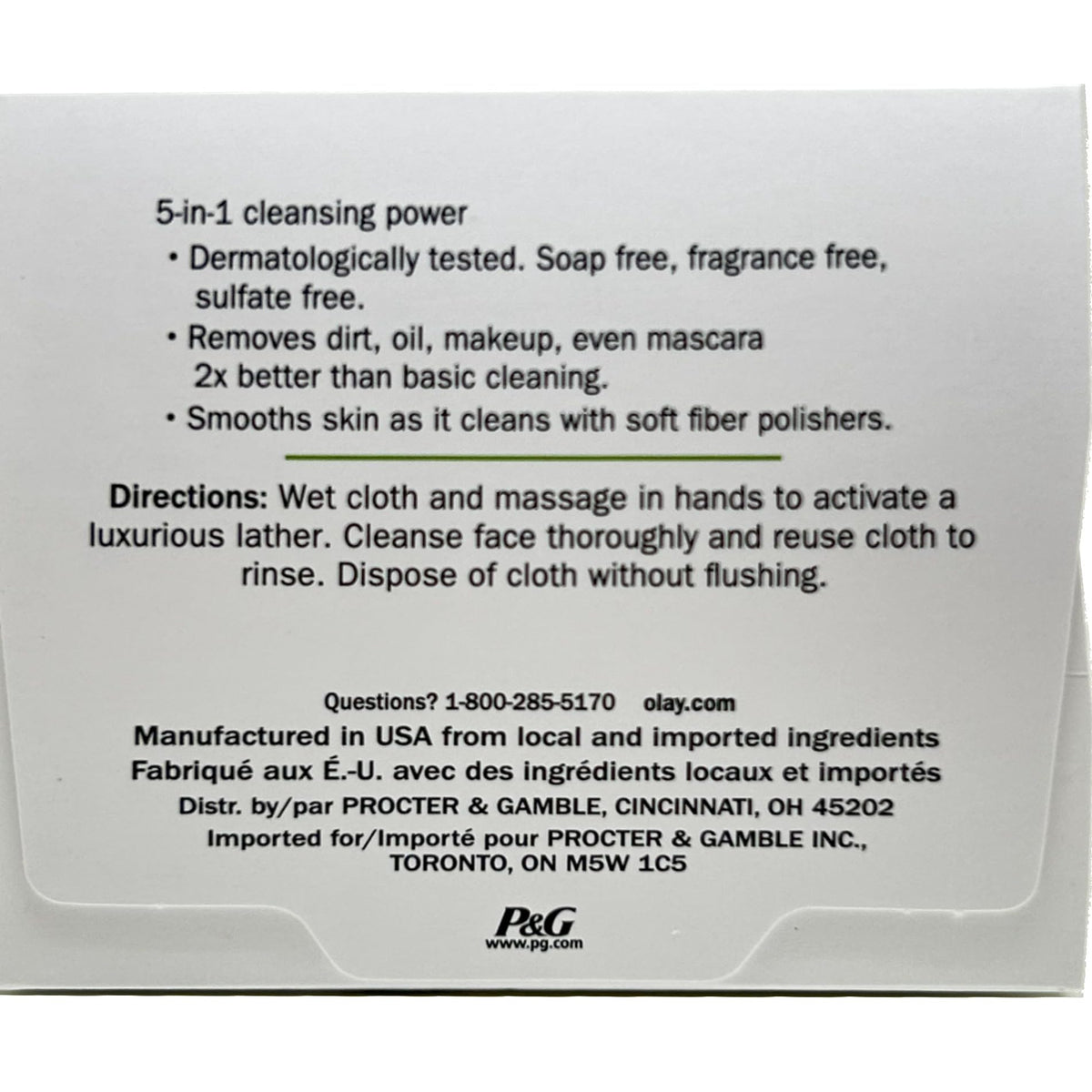 Olay cloth removing makeup from cheek demonstrating effectiveness