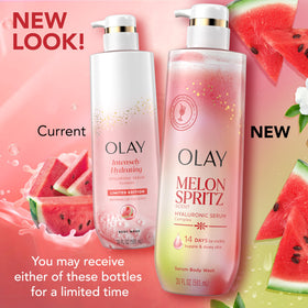 Olay scent illustration of melon jasmine amber suggesting refreshing aroma