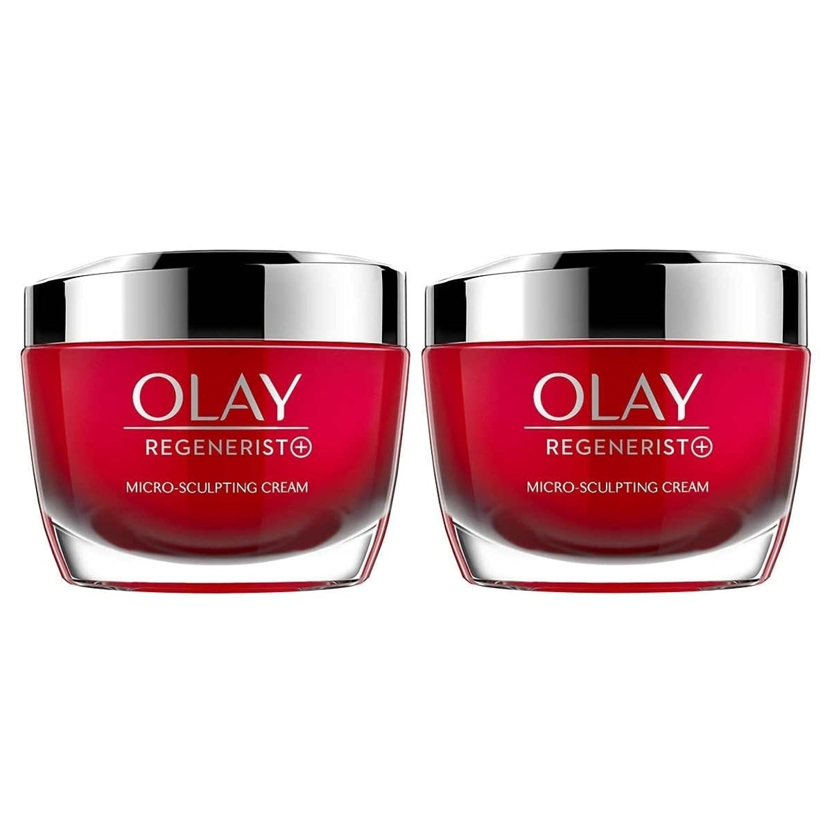 Olay front jar showing cream texture and delivering hydration