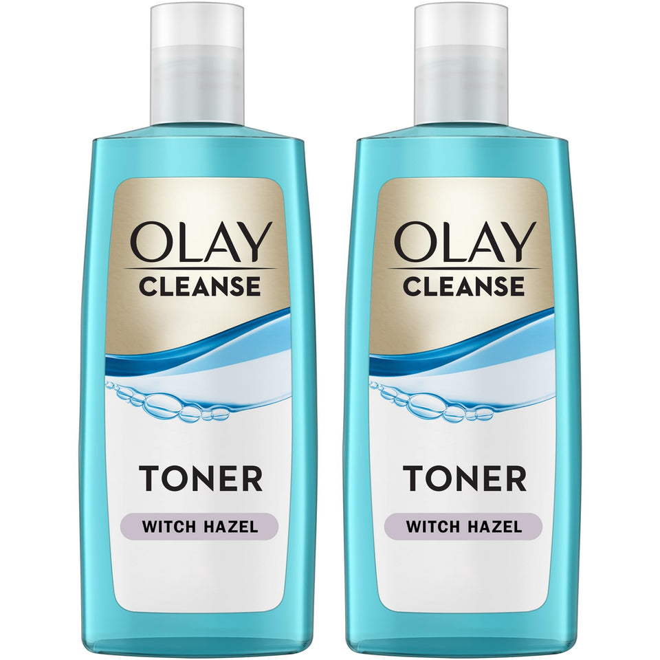 Olay bottle front packaging showing label and pack benefit