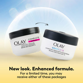 Olay open tube close-up showing smooth cream texture and quick absorption