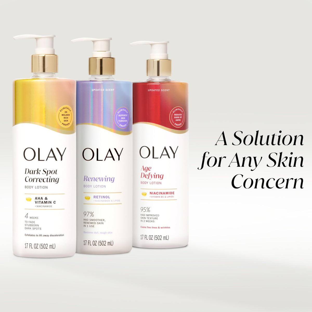Olay paired with serum body wash illustrating routine upgrade and enhanced results benefit