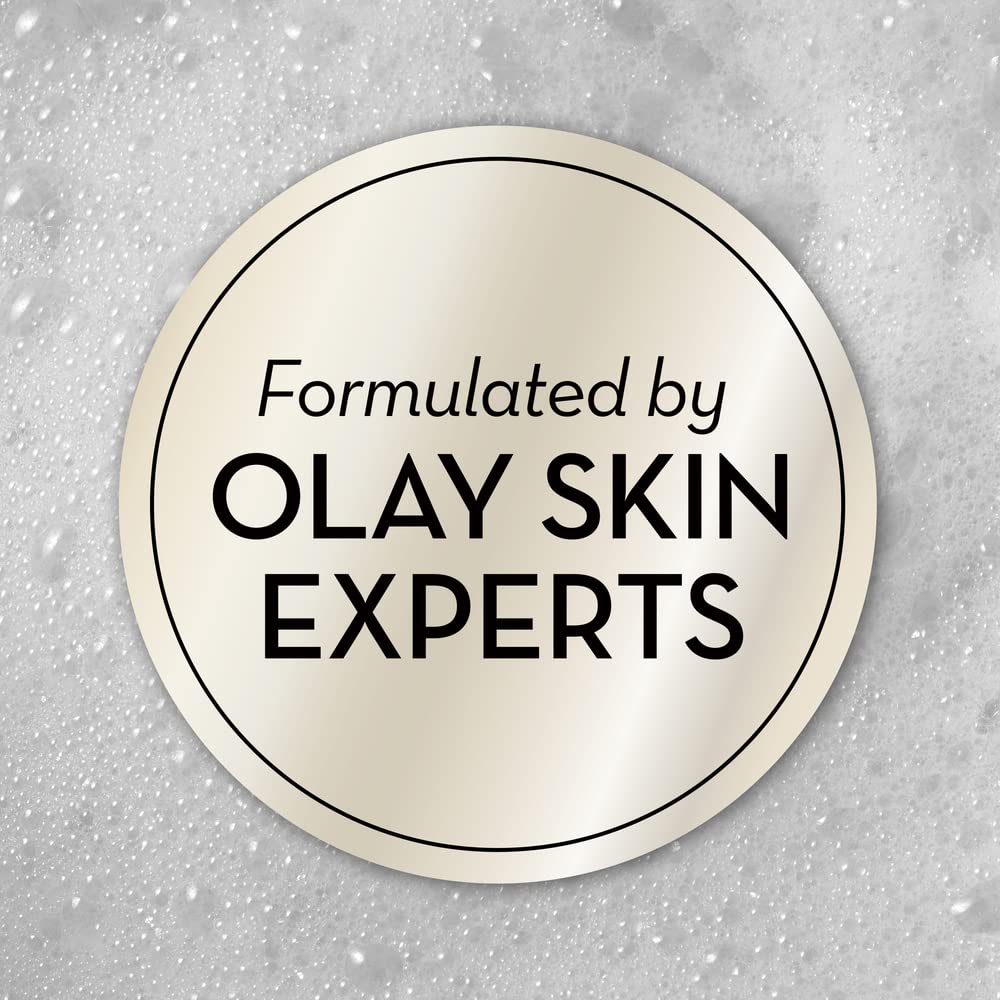 Olay pump dispensing creamy lather for easy application and rich feel