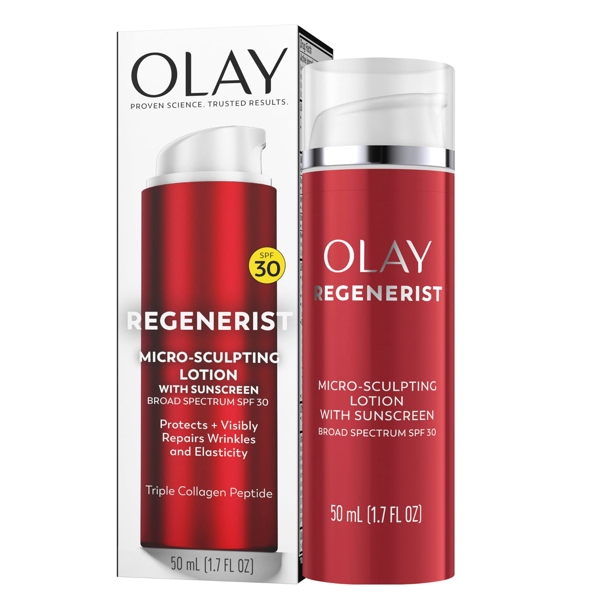 Olay Regenerist being applied to neck and face for firming and smoothing benefit