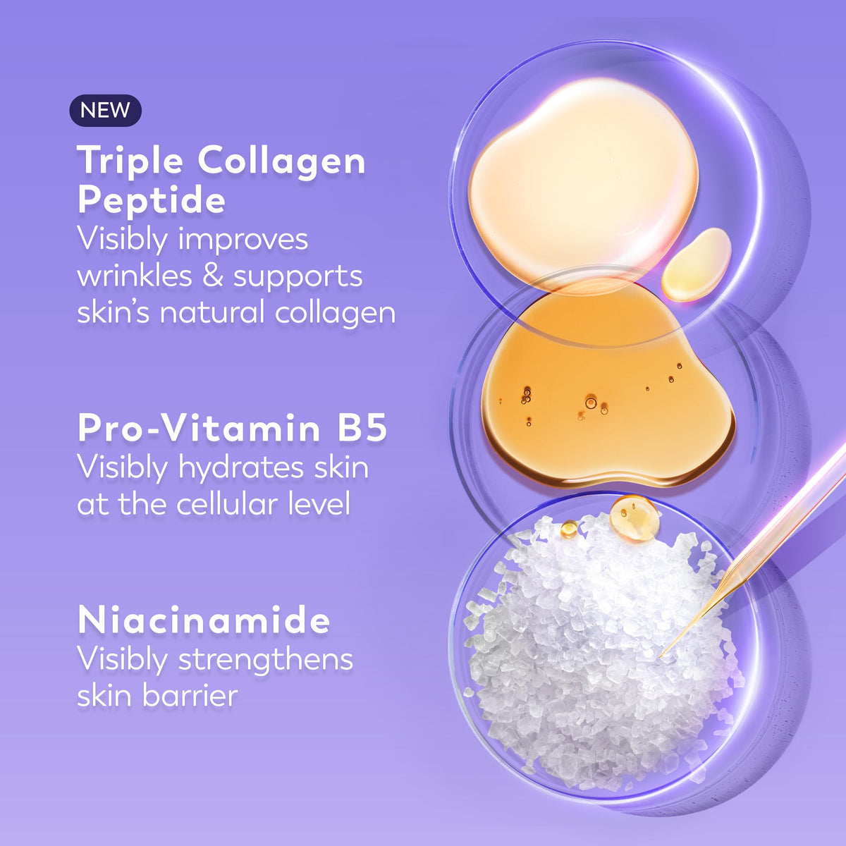 Olay before and after skin texture comparison indicating smoother skin