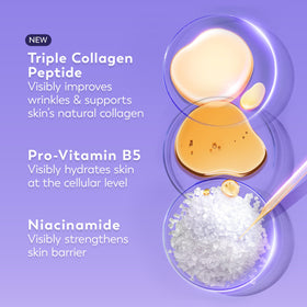Olay before and after skin texture comparison indicating smoother skin