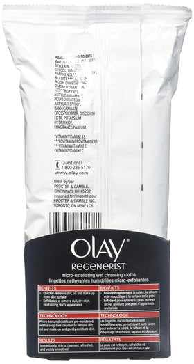Olay Regenerist textured cloth close-up demonstrating gentle exfoliation