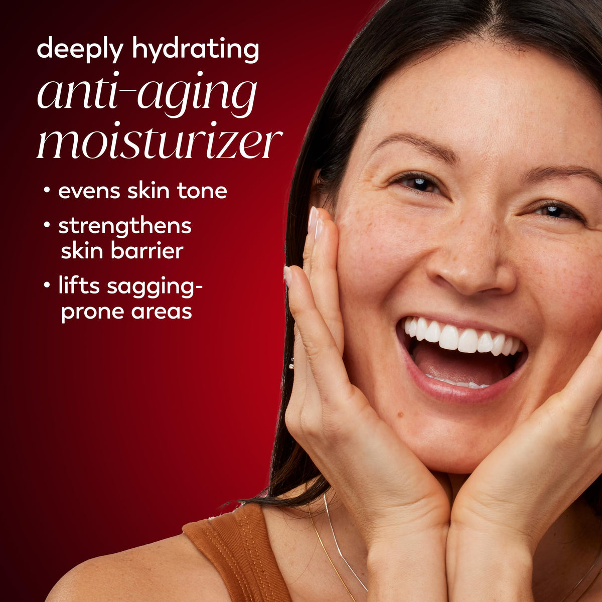 Olay Regenerist cream texture close-up illustrating fast absorption