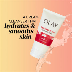 Olay regenerist cream texture close-up highlighting gentle exfoliation benefit