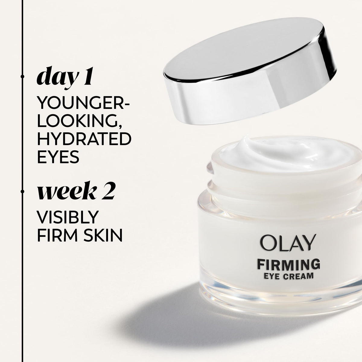 Olay finger applying cream to skin demonstrating gentle pat application benefit