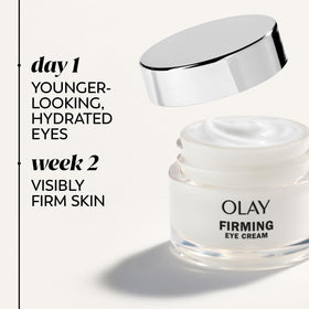 Olay finger applying cream to skin demonstrating gentle pat application benefit