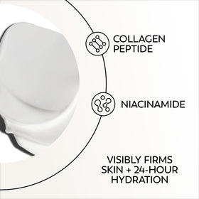 Olay eye cream next to hand showing 0.5 fl oz scale and travel-friendly benefit