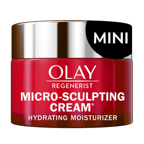 Olay Regenerist front jar showing compact trial packaging and brand clarity
