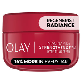 Olay front jar showing product label and clean design benefit clarity