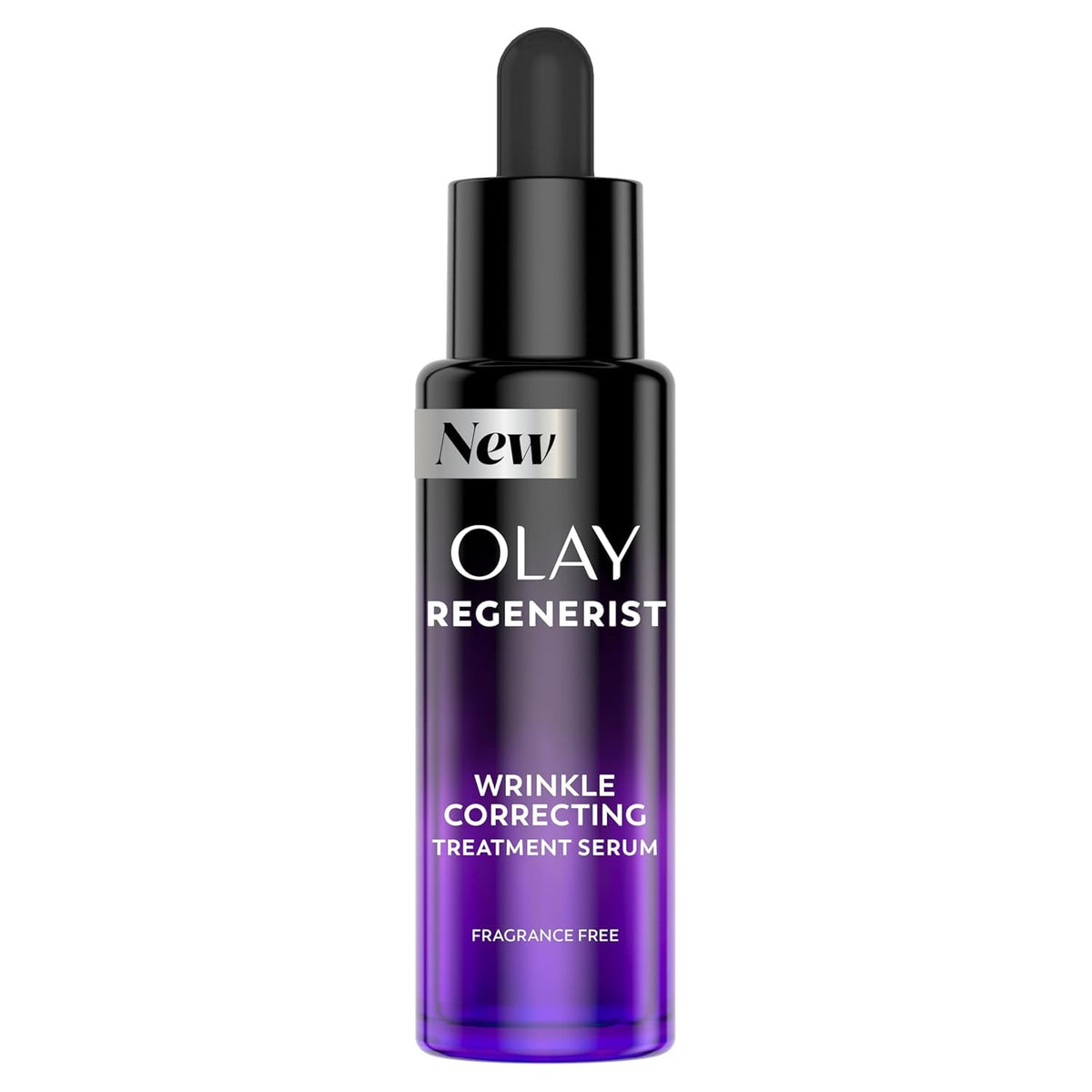 Olay Regenerist front packaging shows clean design and product benefits