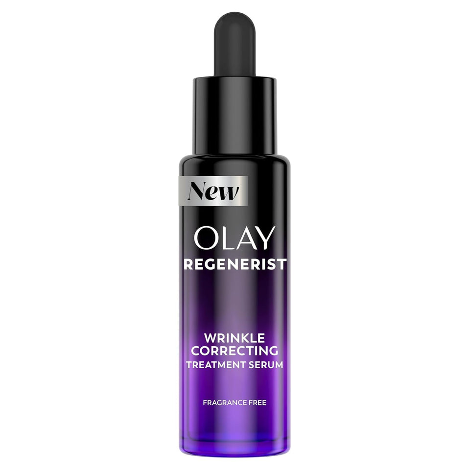 Olay Regenerist front packaging shows clean design and product benefits