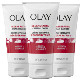 Olay regenerist front packaging showing cleanser and benefit of deep clean