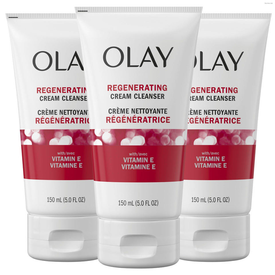 Olay regenerist front packaging showing cleanser and benefit of deep clean
