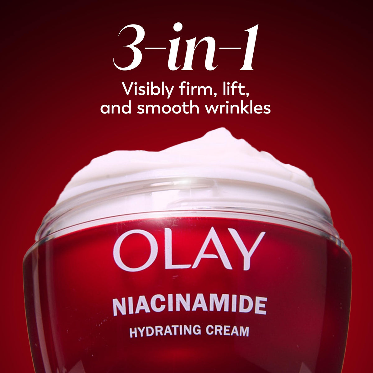 Olay Regenerist label with ingredient list highlighting niacinamide