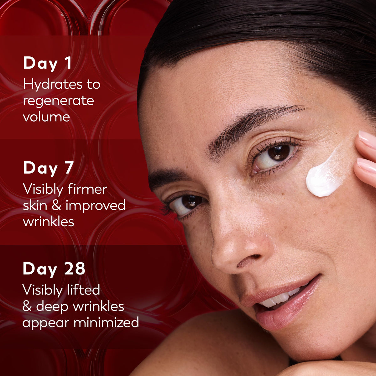 Olay label close-up displaying ingredient callouts and product clarity