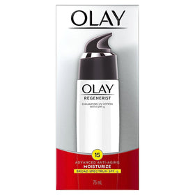 Olay pump application on hand demonstrating quick absorption